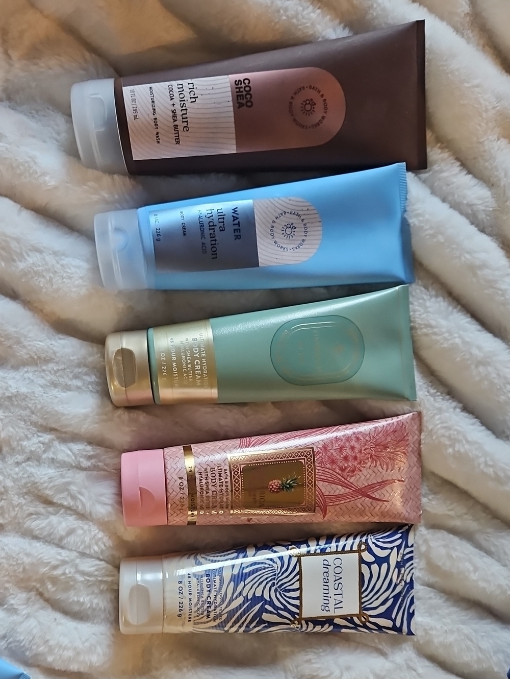 Bath & Body Works Multi-Pack Bath & Body Creams - Blue, Pink, Teal, Brown, Gold